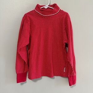 Vintage Gymboree Girls XL Long Sleeve Shirt Polka Dot Red Rainbow Tag Pullover